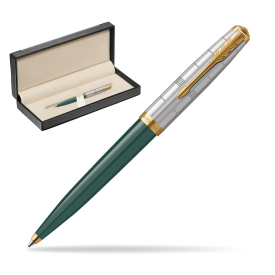 Parker 51 PREMIUM FOREST GREEN GT Penna a Sfera in classic box black