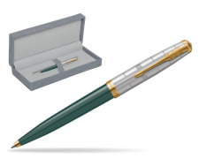 Parker 51 PREMIUM FOREST GREEN GT Penna a Sfera in suede box grey