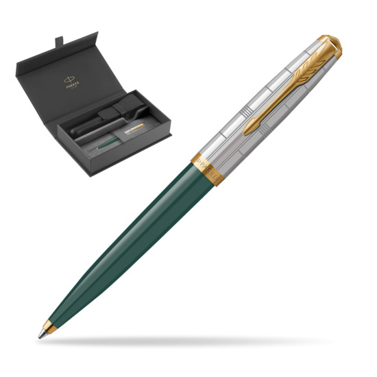 Parker 51 PREMIUM FOREST GREEN GT Penna a Sfera in original Parker box, closed case
