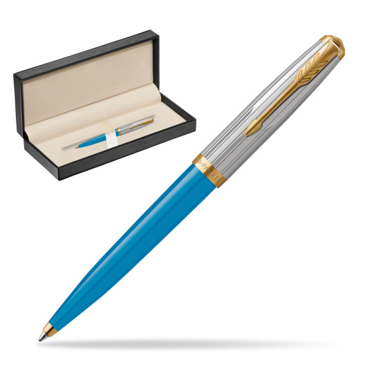 Parker 51 PREMIUM TURQUOISE GT Penna a Sfera in classic box pure black
