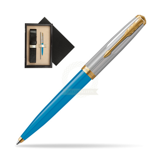 Parker 51 PREMIUM TURQUOISE GT Penna a Sfera in single wooden box Wenge Single Ecru