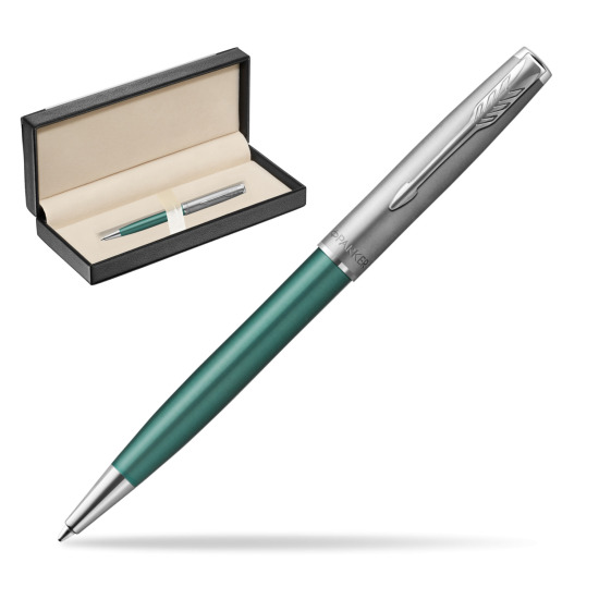 Parker Sonnet Sand Blasted Metal Green CT Penna a Sfera in classic box black
