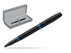 Parker IM PROFESSIONALS VIBRANT RING Marine Blue Rollerball in suede box grey
