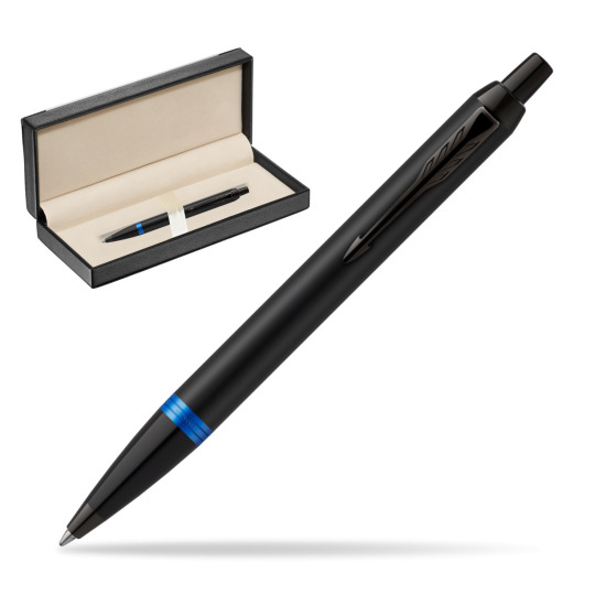 Parker IM PROFESSIONALS VIBRANT RING Marine Blue Penna a Sfera in classic box black