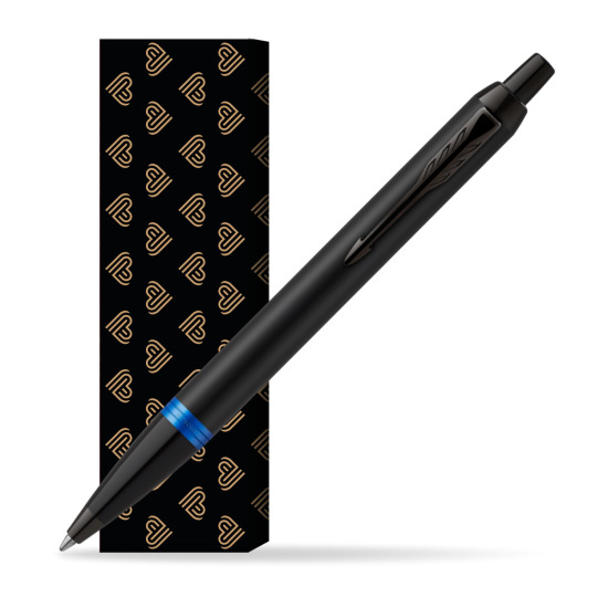 Parker IM PROFESSIONALS VIBRANT RING Marine Blue Penna a Sfera in cover Golden Hearts