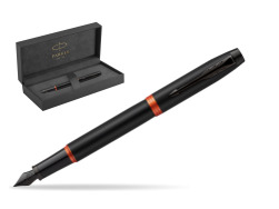 Parker IM PROFESSIONALS VIBRANT RING Flame Orange Penna Stilografica in original Parker Prestige box