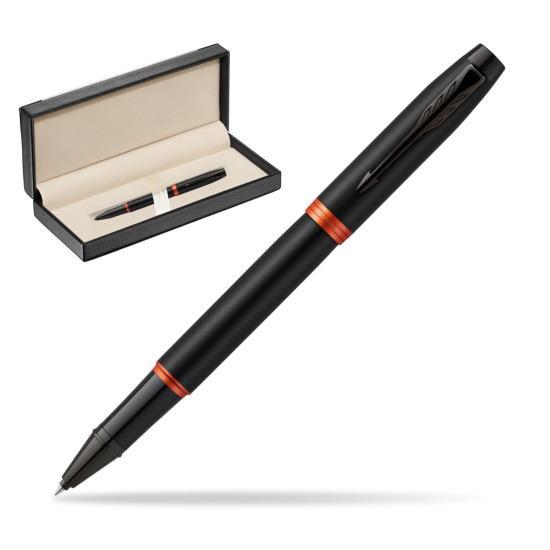 Parker IM PROFESSIONALS VIBRANT RING Flame Orange Rollerball in classic box black
