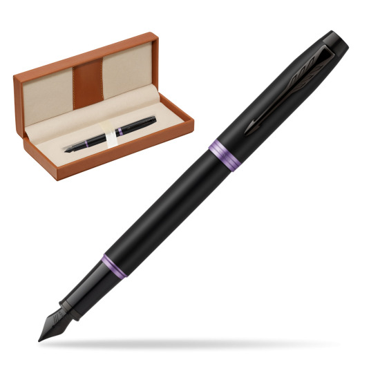 Parker IM PROFESSIONALS VIBRANT RING Amethyst Purple Penna Stilografica  in classic box brown