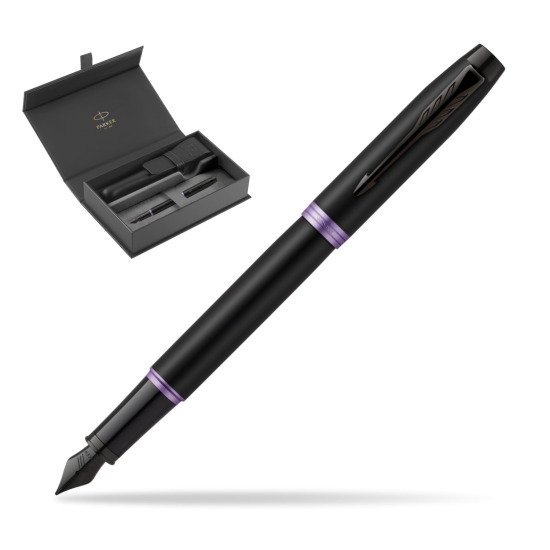 Parker IM PROFESSIONALS VIBRANT RING Amethyst Purple Penna Stilografica in original Parker box, closed case
