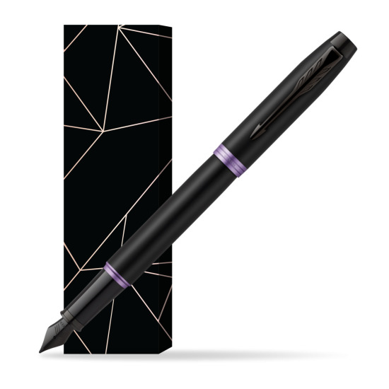 Parker IM PROFESSIONALS VIBRANT RING Amethyst Purple Penna Stilografica in cover Lucky