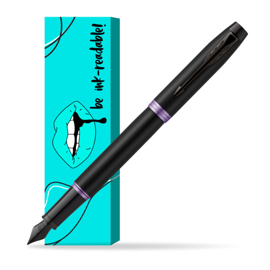 Parker IM PROFESSIONALS VIBRANT RING Amethyst Purple Penna Stilografica in cover Ink-readable