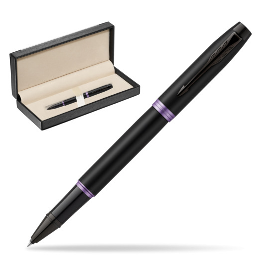 Parker IM PROFESSIONALS VIBRANT RING Amethyst Purple Rollerball Pen in classic box black