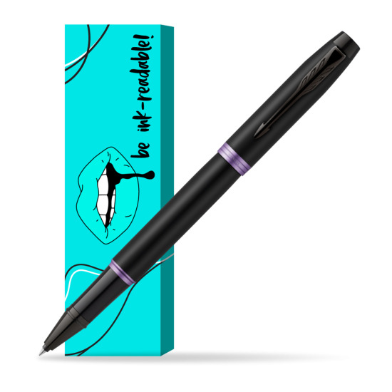 Parker IM PROFESSIONALS VIBRANT RING Amethyst Purple Rollerball Pen in cover Ink-readable