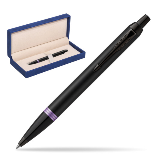 Parker IM PROFESSIONALS VIBRANT RING Amethyst Purple Kugelschreiber in suede box navy blue