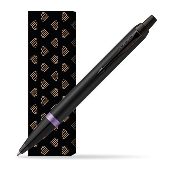 Parker IM PROFESSIONALS VIBRANT RING Amethyst Purple Kugelschreiber in cover Golden Hearts