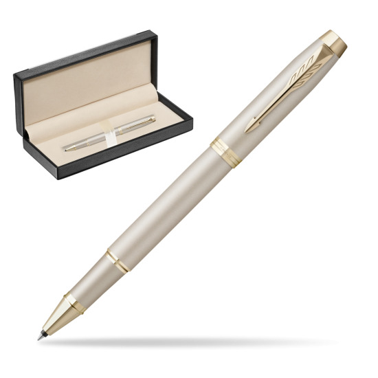 Parker IM PROFESSIONALS MONOCHROME CHAMPAGNE Penna Rollerball in classic box black