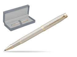 Parker IM PROFESSIONALS MONOCHROME CHAMPAGNE Penna Rollerball in suede box grey