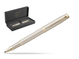 Parker IM PROFESSIONALS MONOCHROME CHAMPAGNE Penna Rollerball in original Parker Prestige box