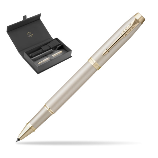 Parker IM PROFESSIONALS MONOCHROME CHAMPAGNE Penna Rollerball in original Parker box, closed case