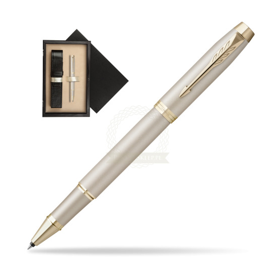Parker IM PROFESSIONALS MONOCHROME CHAMPAGNE Penna Rollerball in single wooden box Wenge Single Ecru