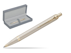Parker IM PROFESSIONALS MONOCHROME CHAMPAGNE Ballpoint Pen in suede box grey