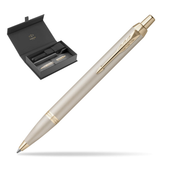 Parker IM PROFESSIONALS MONOCHROME CHAMPAGNE Ballpoint Pen in original Parker box, closed case