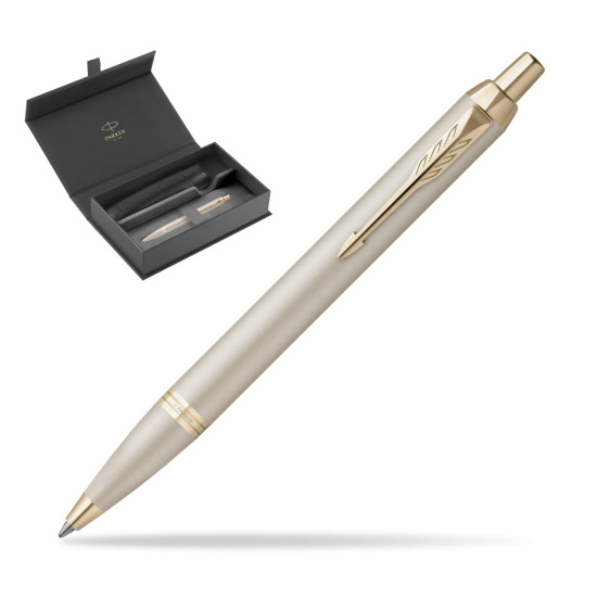 Parker IM PROFESSIONALS MONOCHROME CHAMPAGNE Ballpoint Pen in original Parker box, slide-out case