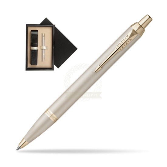 Parker IM PROFESSIONALS MONOCHROME CHAMPAGNE Ballpoint Pen in single wooden box Wenge Single Ecru