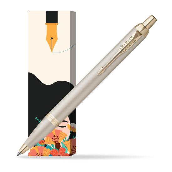 Parker IM PROFESSIONALS MONOCHROME CHAMPAGNE Ballpoint Pen in cover Poppy