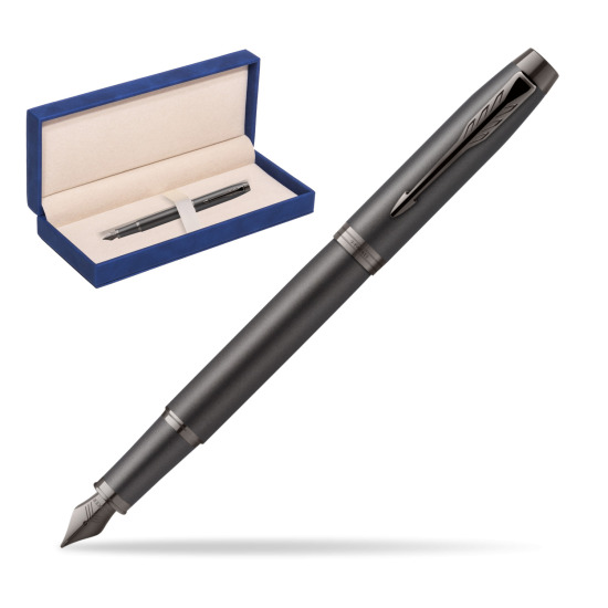 Parker IM PROFESSIONALS MONOCHROME BRONZE Penna Stilografica in suede box navy blue