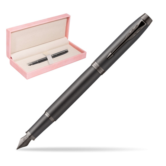 Parker IM PROFESSIONALS MONOCHROME BRONZE Penna Stilografica in suede box pink
