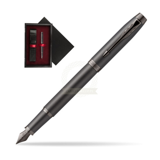 Parker IM PROFESSIONALS MONOCHROME BRONZE Penna Stilografica in single wooden box Black Single Maroon