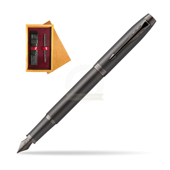 Parker IM PROFESSIONALS MONOCHROME BRONZE Penna Stilografica in single wooden box Honey Single Maroon