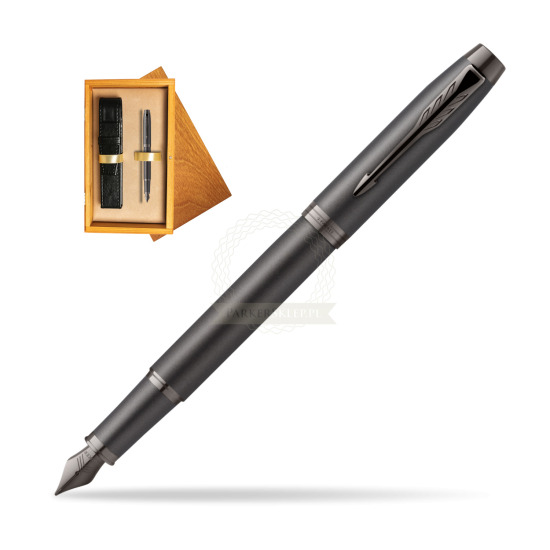 Parker IM PROFESSIONALS MONOCHROME BRONZE Penna Stilografica in single wooden box Honey Single Ecru