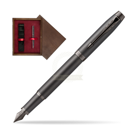 Parker IM PROFESSIONALS MONOCHROME BRONZE Penna Stilografica in single wooden box Wenge Single Maroon