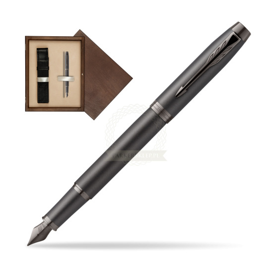 Parker IM PROFESSIONALS MONOCHROME BRONZE Penna Stilografica in single wooden box Wenge Single Ecru