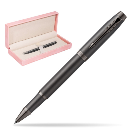 Parker IM PROFESSIONALS MONOCHROME BRONZE Rollerball Pen in suede box pink