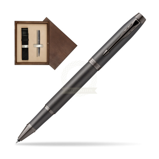 Parker IM PROFESSIONALS MONOCHROME BRONZE Rollerball Pen in single wooden box Wenge Single Ecru
