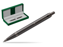 Parker IM PROFESSIONALS MONOCHROME BRONZE Ballpoint Pen in the green leather box