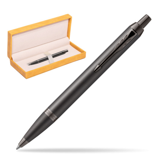 Parker IM PROFESSIONALS MONOCHROME BRONZE Penna a Sfera in suede box yellow