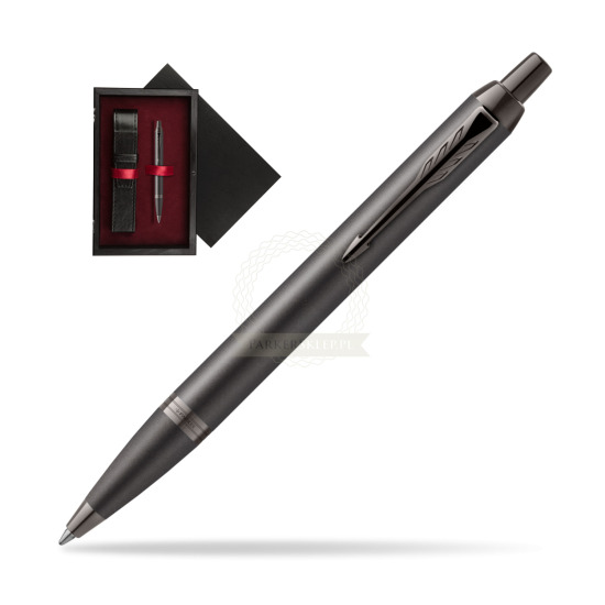 Parker IM PROFESSIONALS MONOCHROME BRONZE Penna a Sfera in single wooden box Black Single Maroon