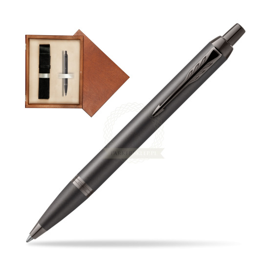 Parker IM PROFESSIONALS MONOCHROME BRONZE Penna a Sfera in single wooden box Mahogany Single Ecru