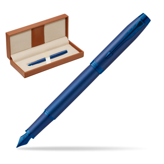 Parker IM PROFESSIONALS MONOCHROME BLUE Penna Stilografica  in classic box brown