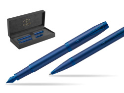 Parker Penna Stilografica + Penna Pen IM PROFESSIONALS MONOCHROME BLUE in original Parker Prestige box