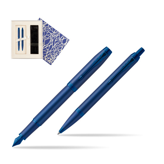 Parker Penna Stilografica + Penna Pen IM PROFESSIONALS MONOCHROME BLUE  Universal Crystal Blue
