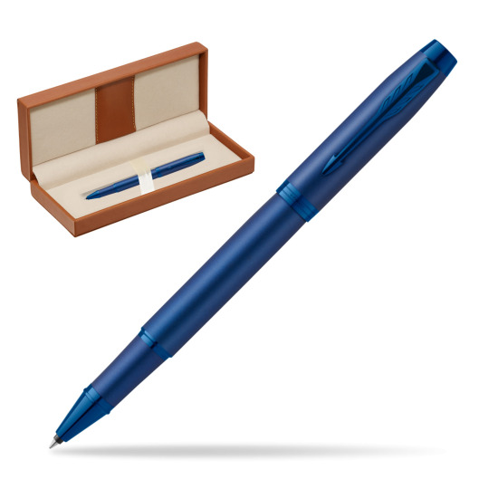 Parker IM PROFESSIONALS MONOCHROME BLUE Rollerball Pen  in classic box brown