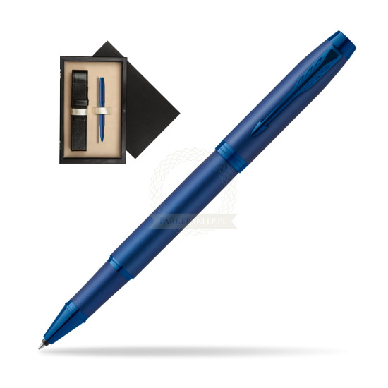 Parker IM PROFESSIONALS MONOCHROME BLUE Rollerball Pen in single wooden box Wenge Single Ecru