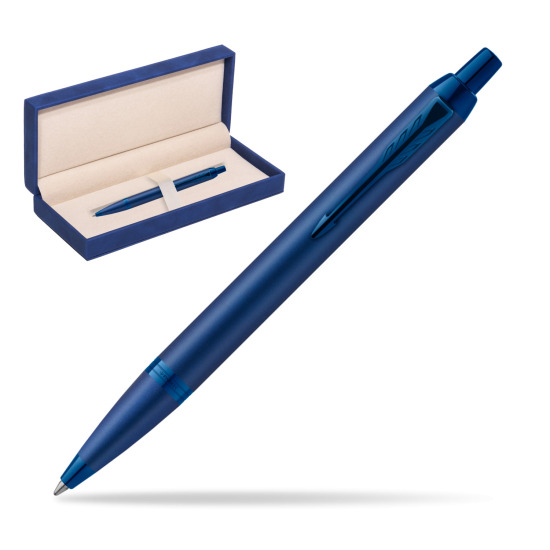 Parker IM PROFESSIONALS MONOCHROME BLUE Penna a Sfera in suede box navy blue