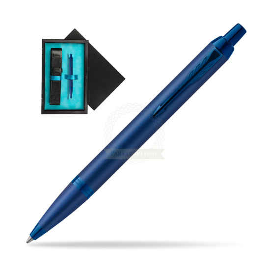 Parker IM PROFESSIONALS MONOCHROME BLUE Penna a Sfera in single wooden box Black Single Turquoise