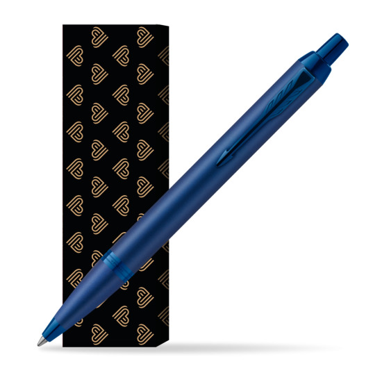 Parker IM PROFESSIONALS MONOCHROME BLUE Penna a Sfera in cover Golden Hearts